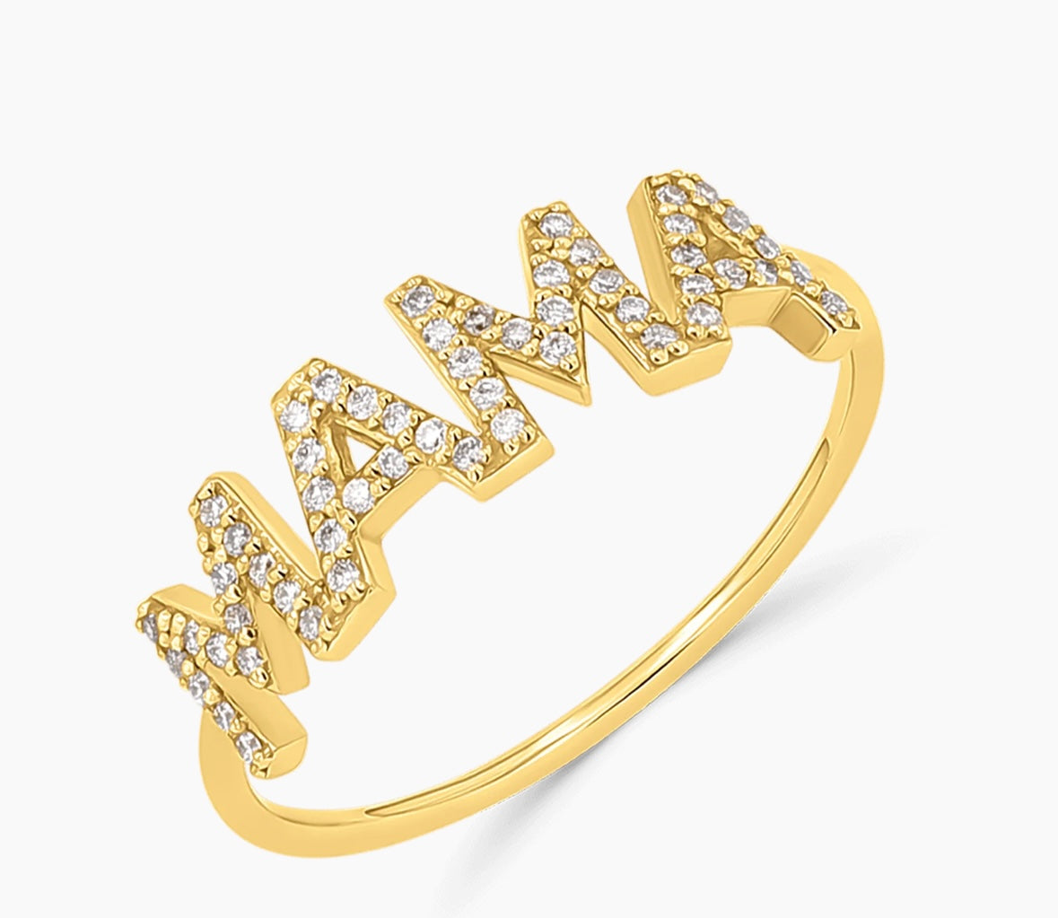 Custommade Mama Pave ring