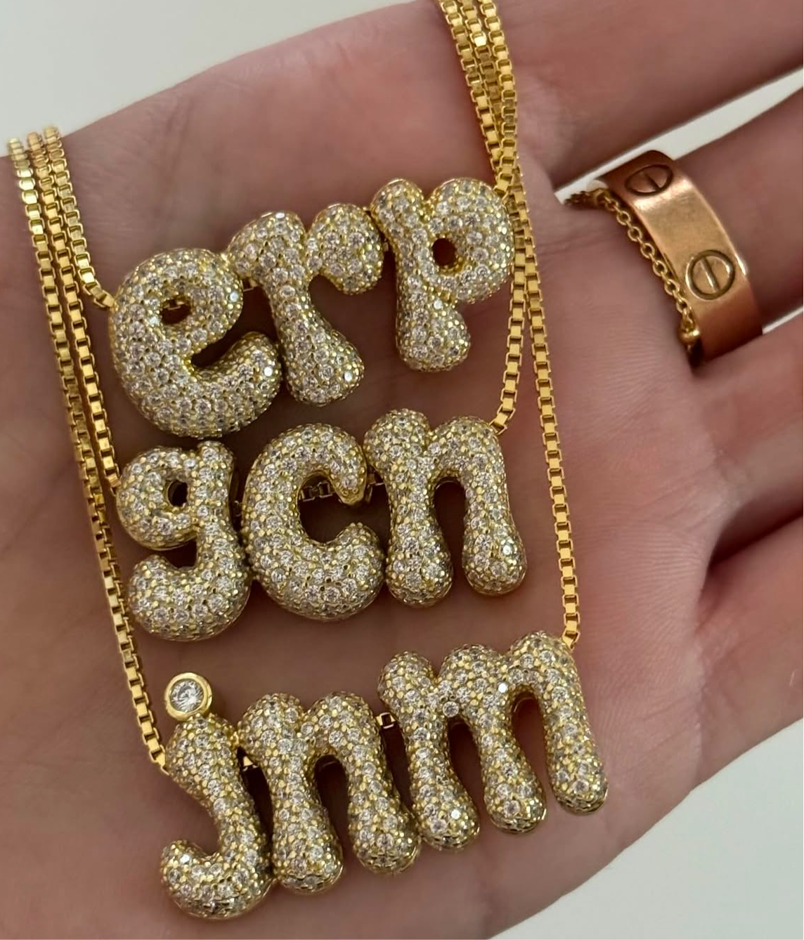 Custommade Iced Jumbo Initial Necklace