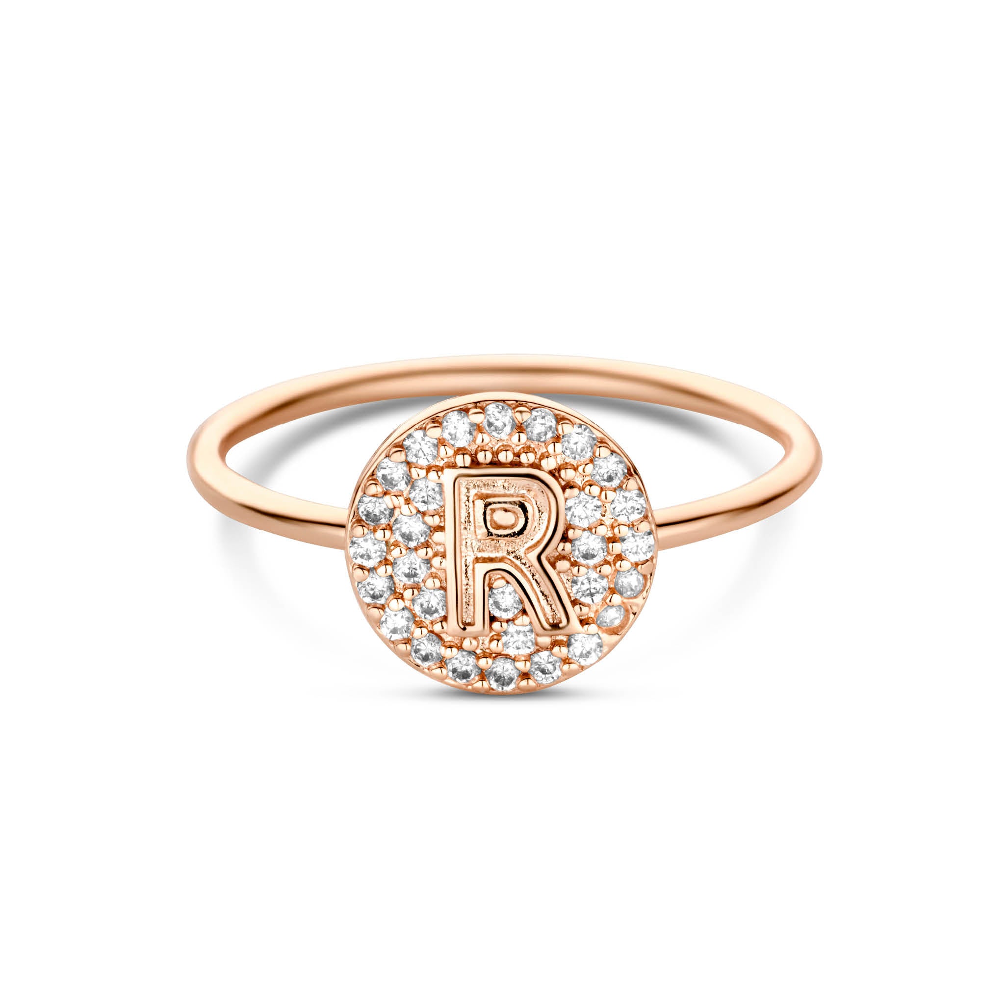 Custommade Circle initial ring