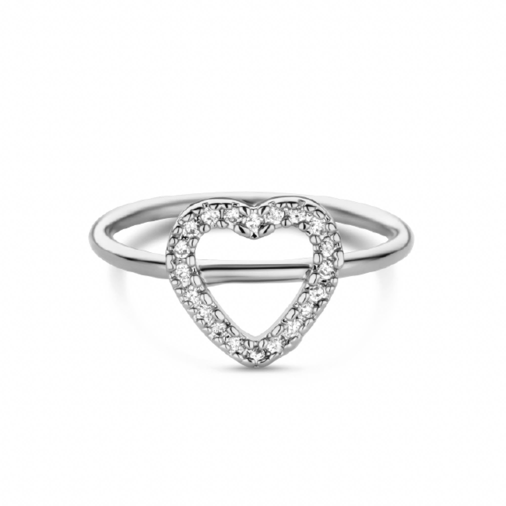 Custommade open heart ring