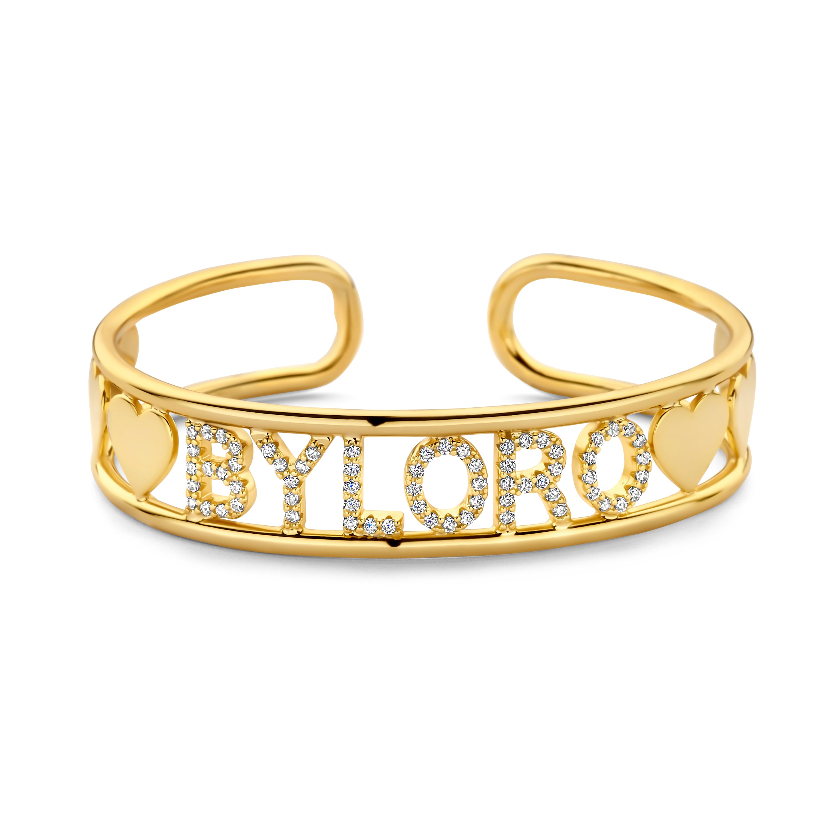 Gepersonaliseerde Bianc armband met naam in goud – Byloro