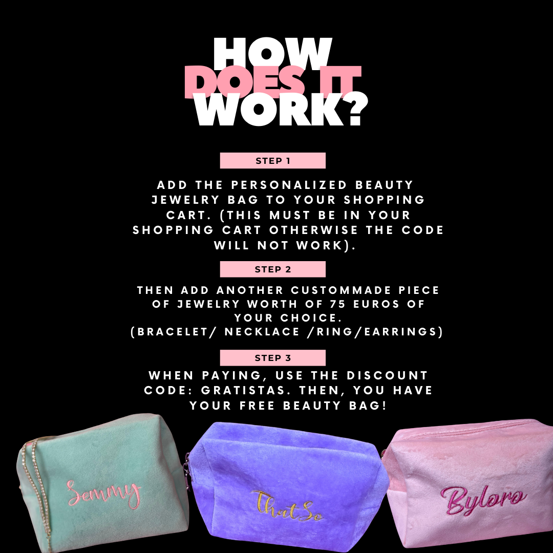CUSTOMMADE BEAUTY JEWELRY BEAUTY BAG