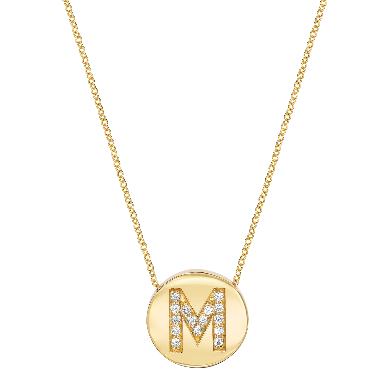 Custommade Circle Reverse Initial Necklace