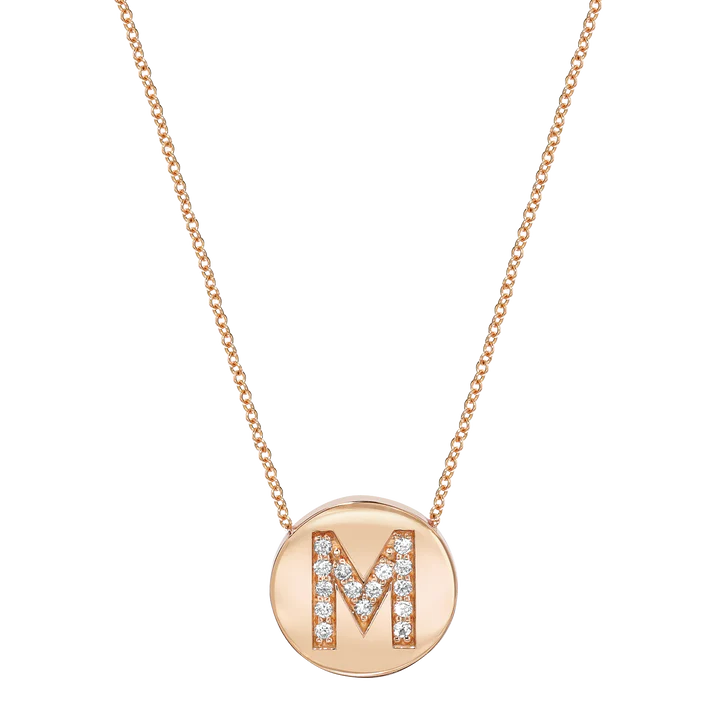 Custommade Circle Reverse Initial Necklace