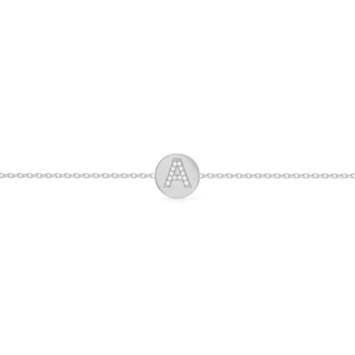Custommade Circle Reverse Initial Bracelet