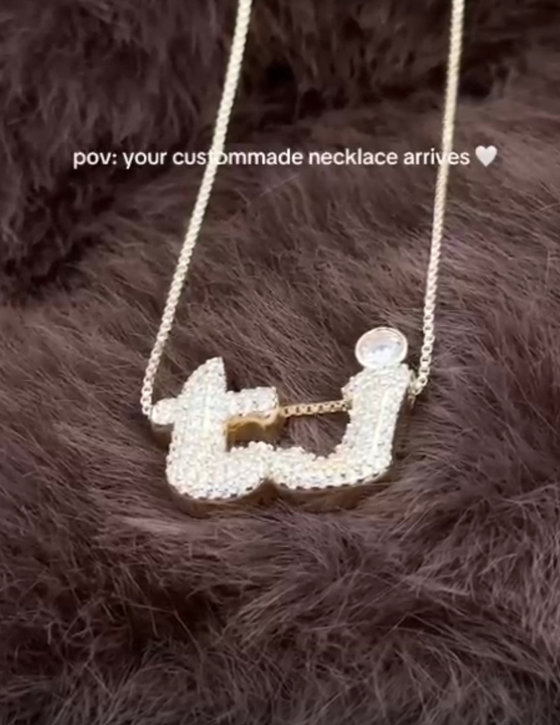 Custommade Iced Jumbo Initial Necklace
