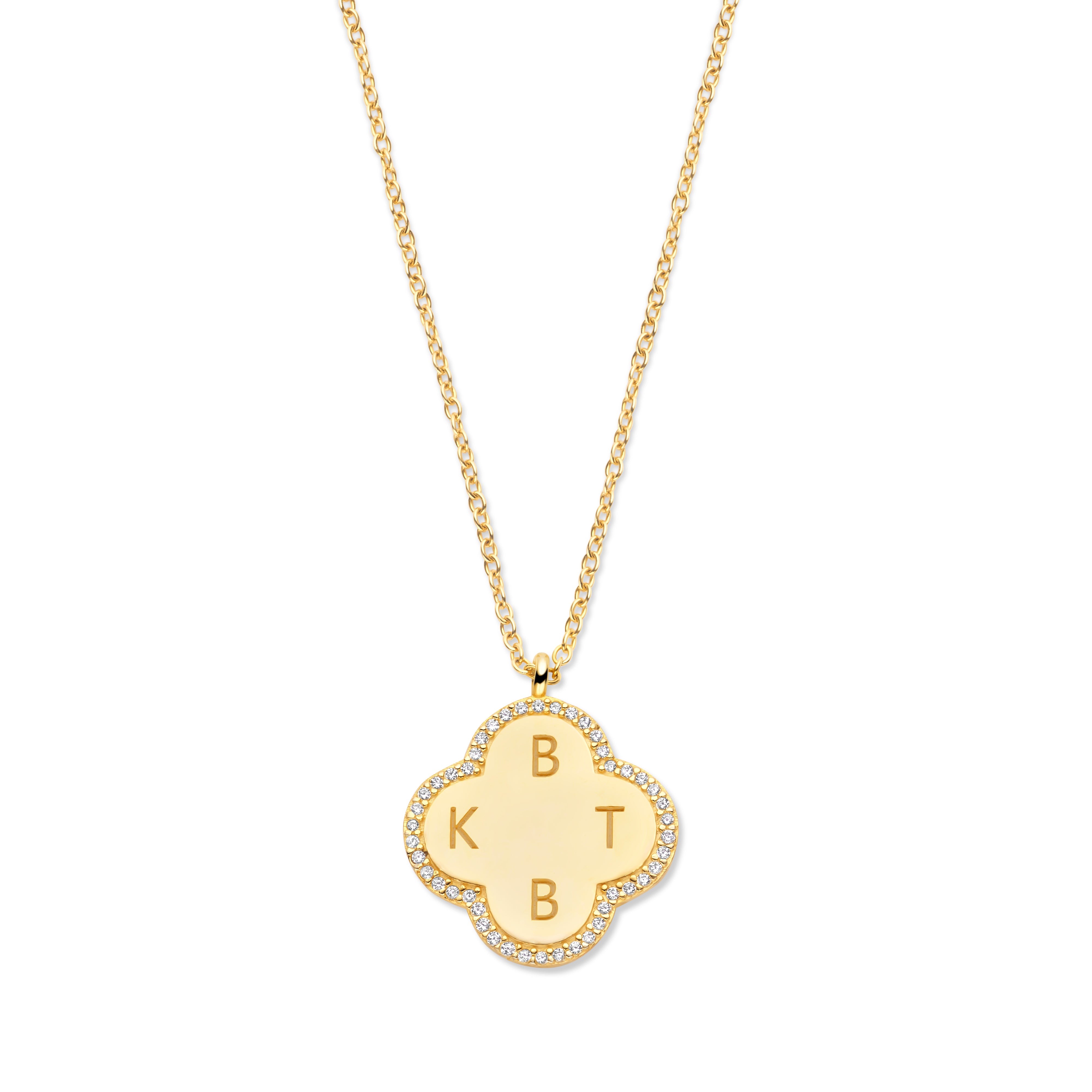 CUSTOMMADE Lucky Clover Charm Necklace