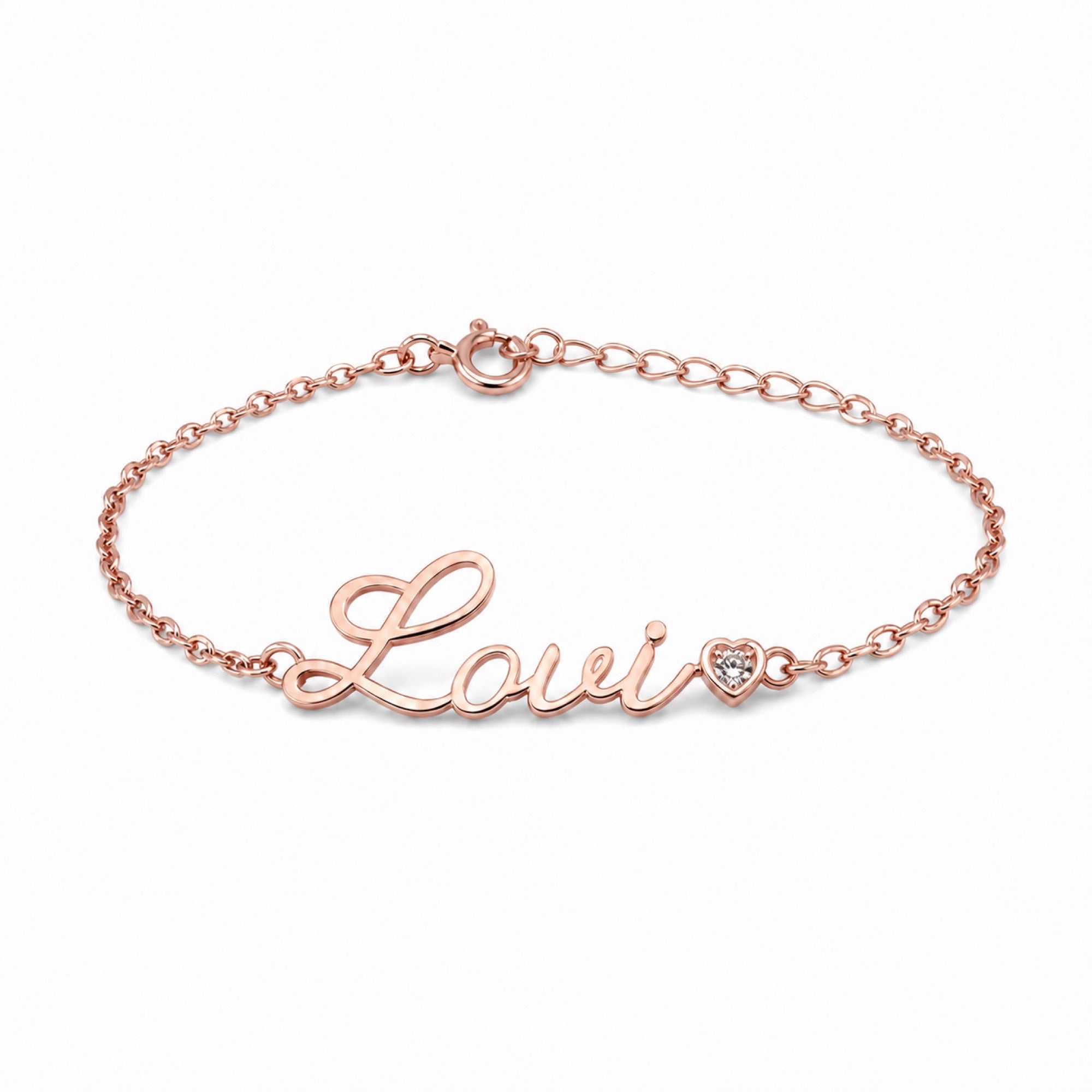 Lovi Baby bracelet in roségoud op een witte achtergrond #Kleur_Roségoud