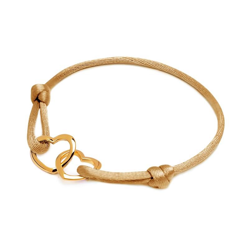 Infinity connected hearts bracelet