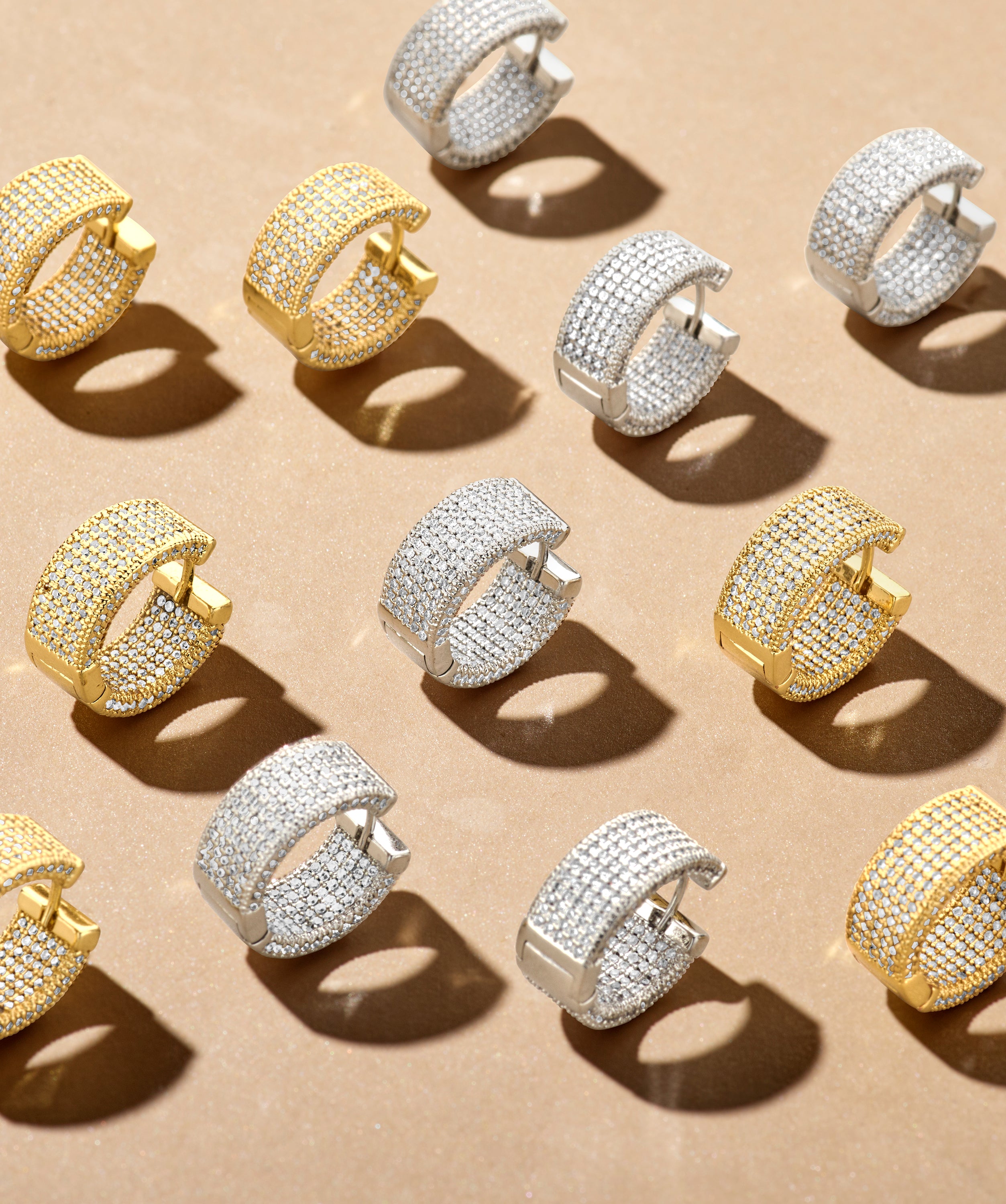 Diamond Champagne Earrings [SILVER] ❤