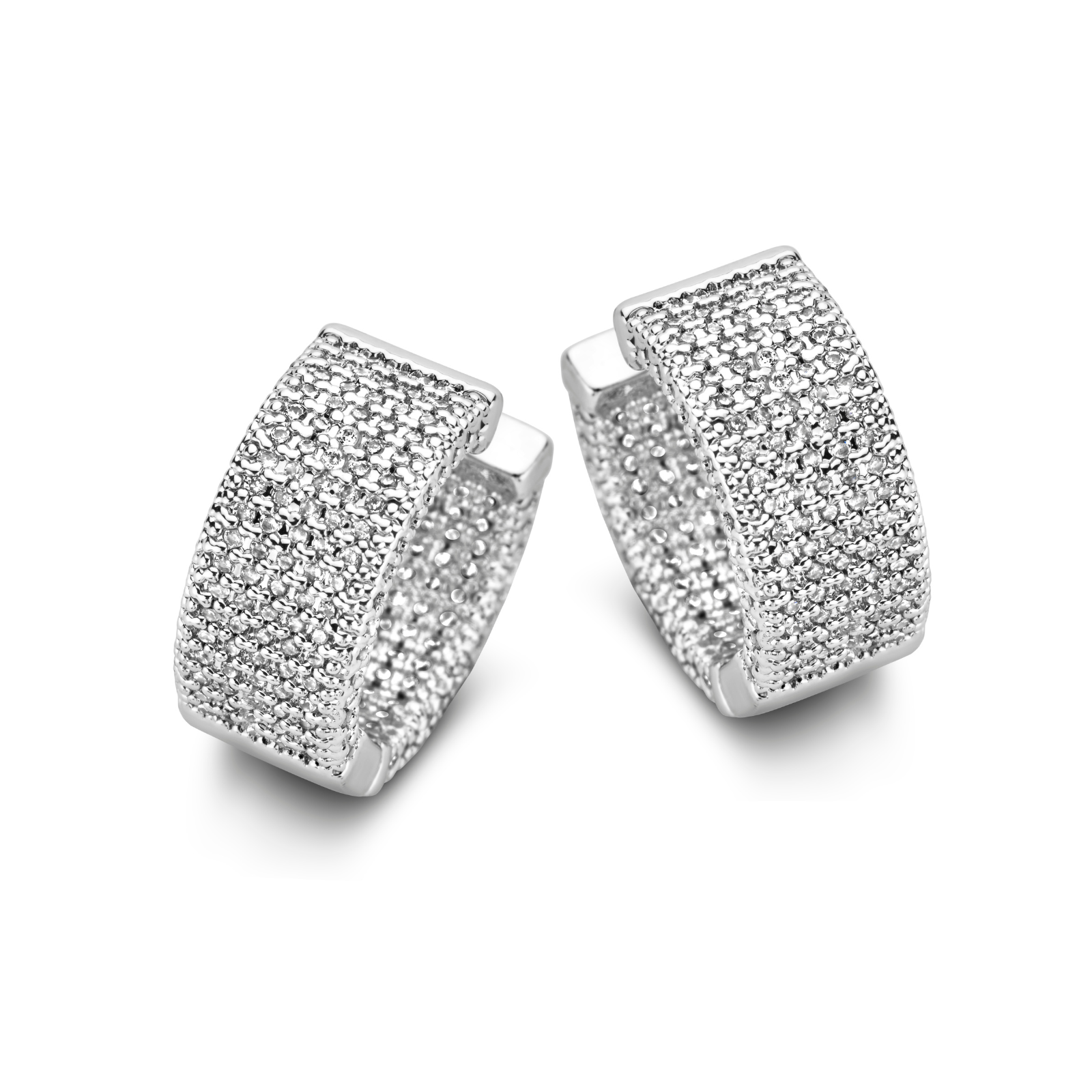 Diamond Champagne Earrings [SILVER] ❤