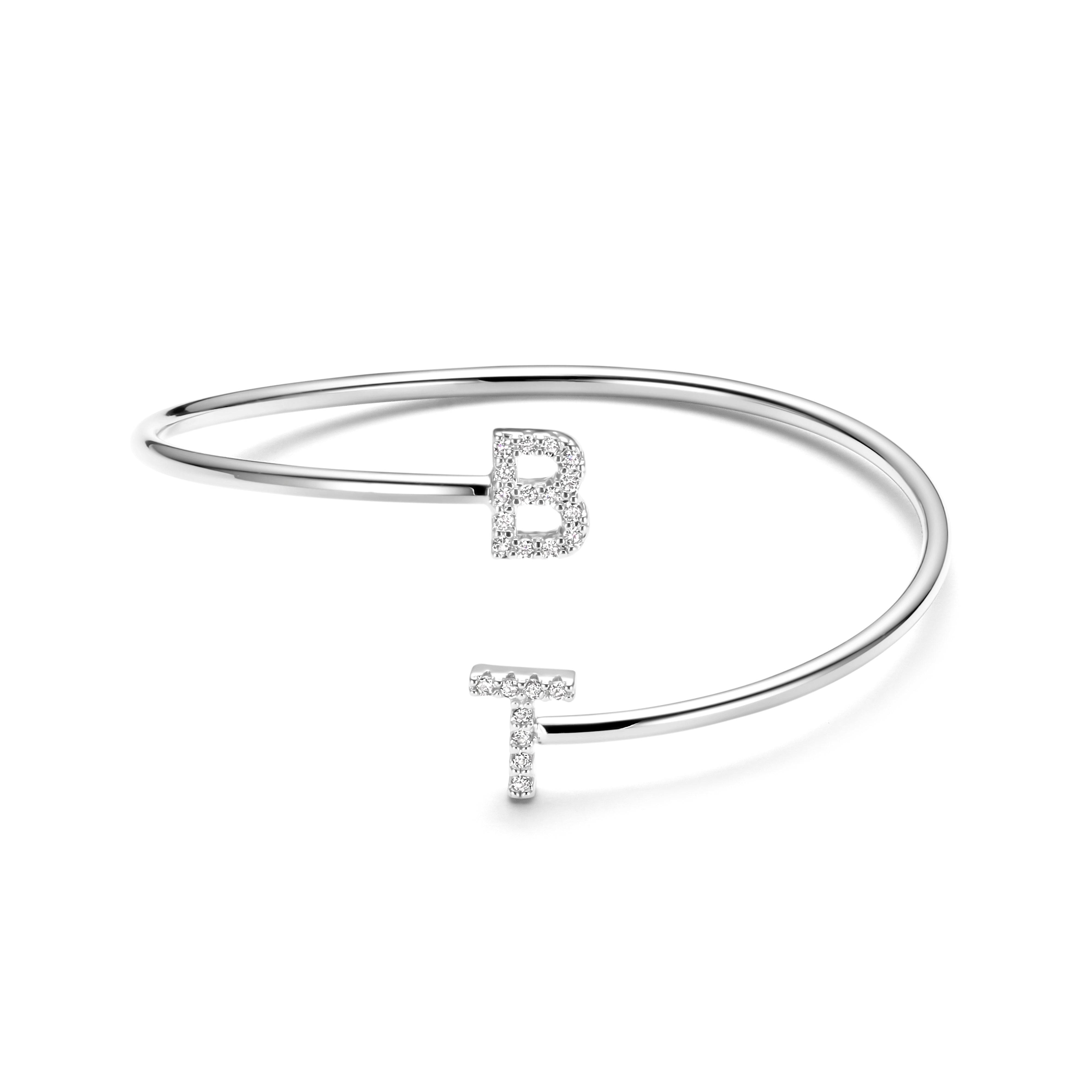 Initial Bracelet met Strass [2 Initialen]