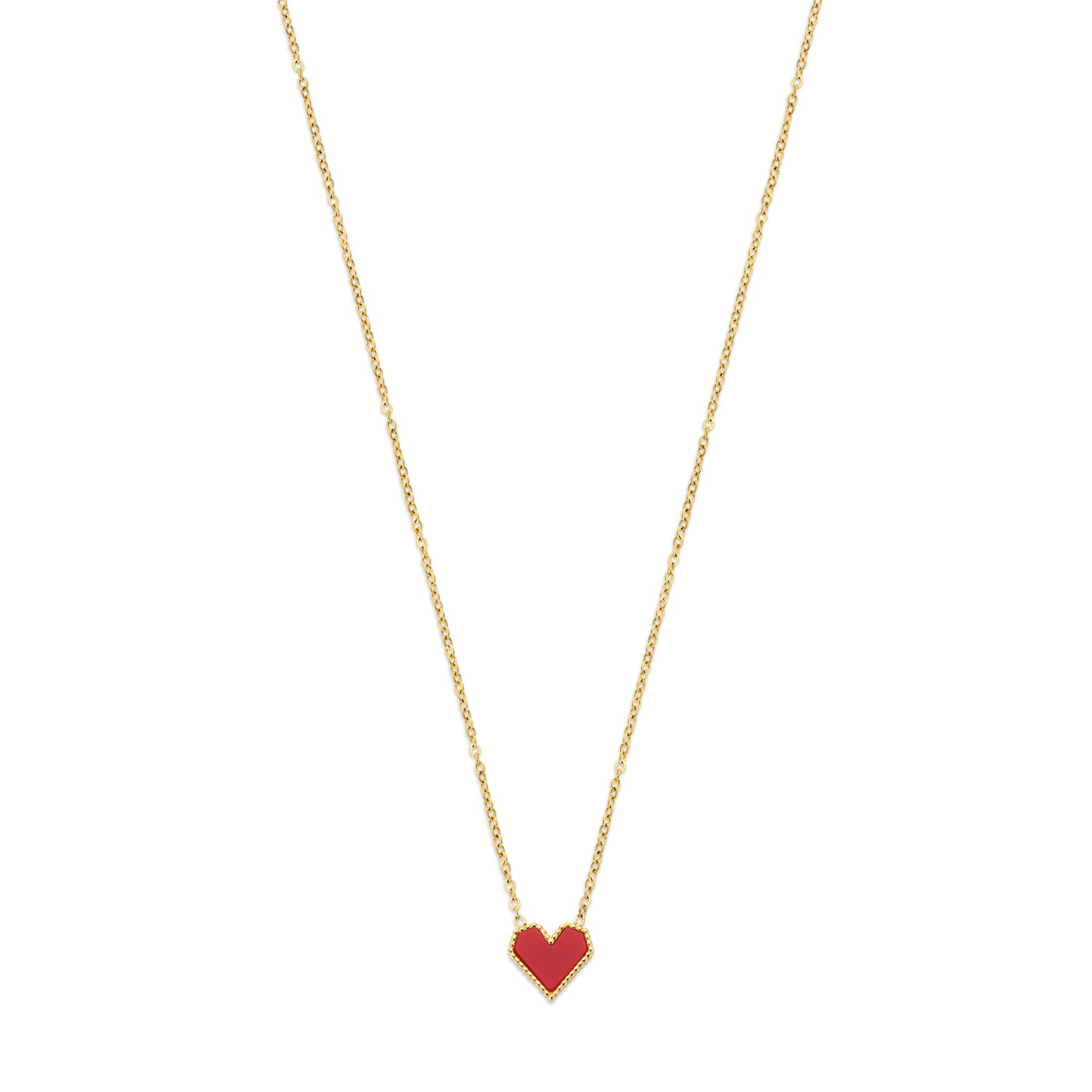 CUSTOMMADE ENAMEL HEART NECKLACE x Ruby