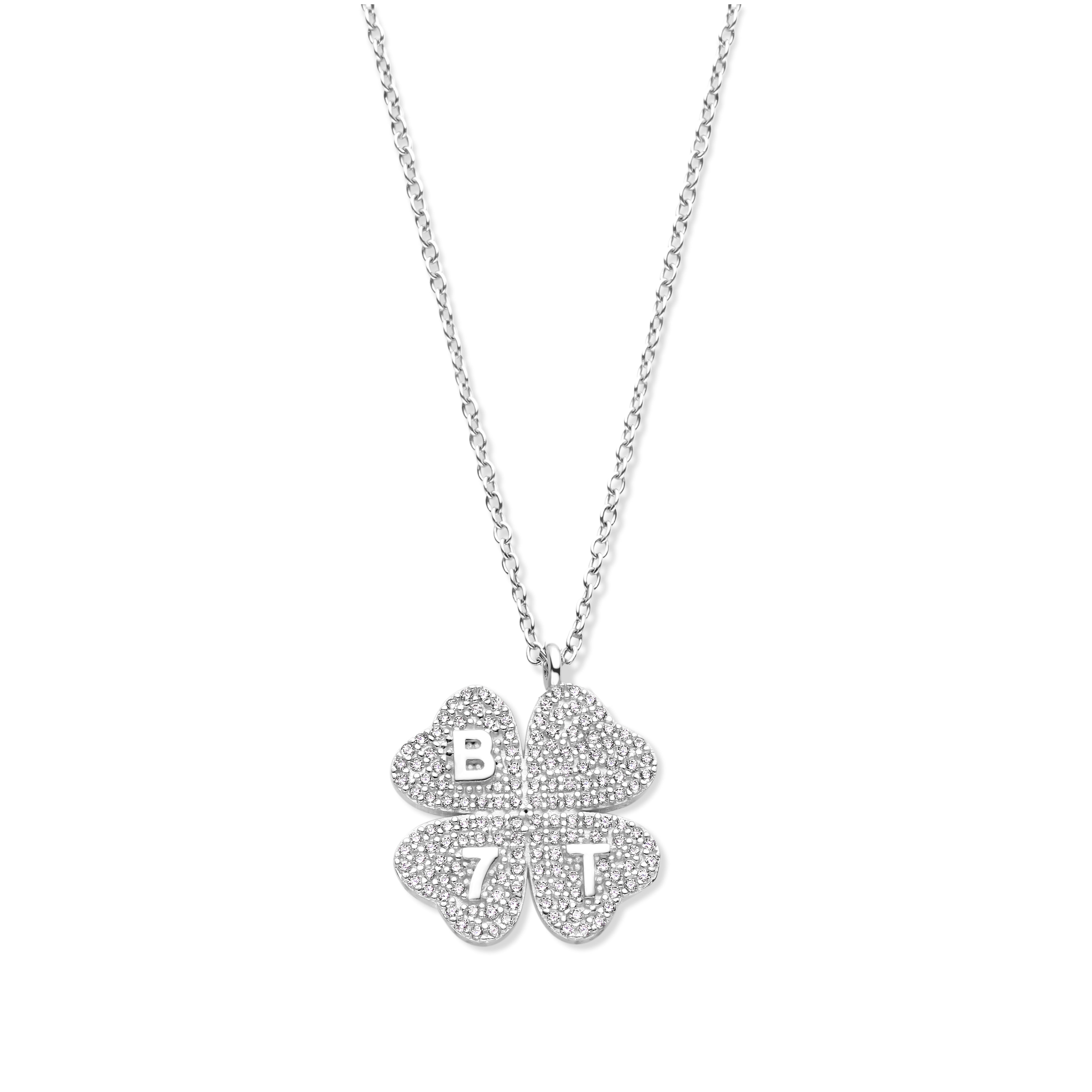 Custommade Lucky Leaf Necklace [Full Diamonds]