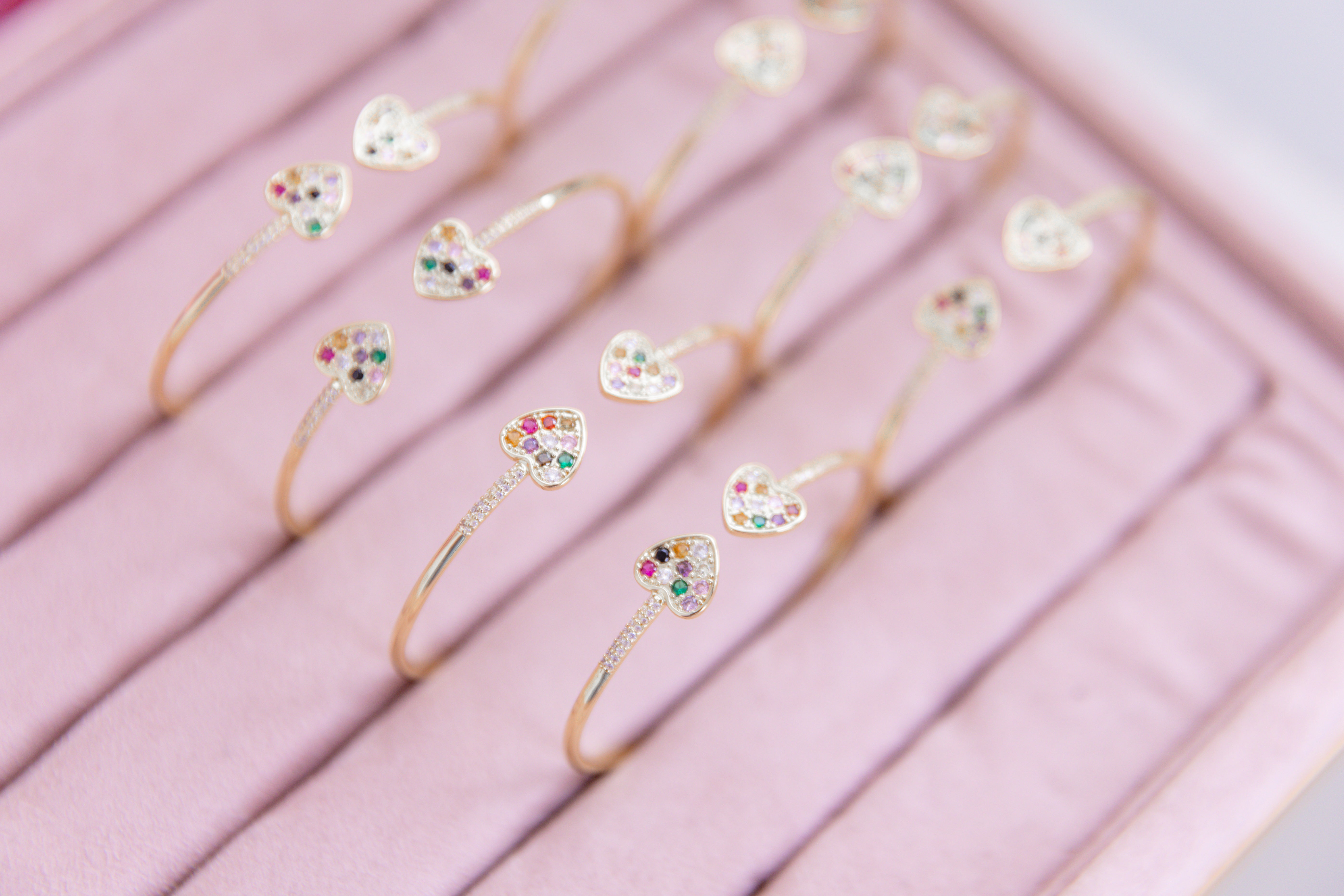 CUSTOMMADE Rainbow Diamond Initial Bracelet x Roqi & Day