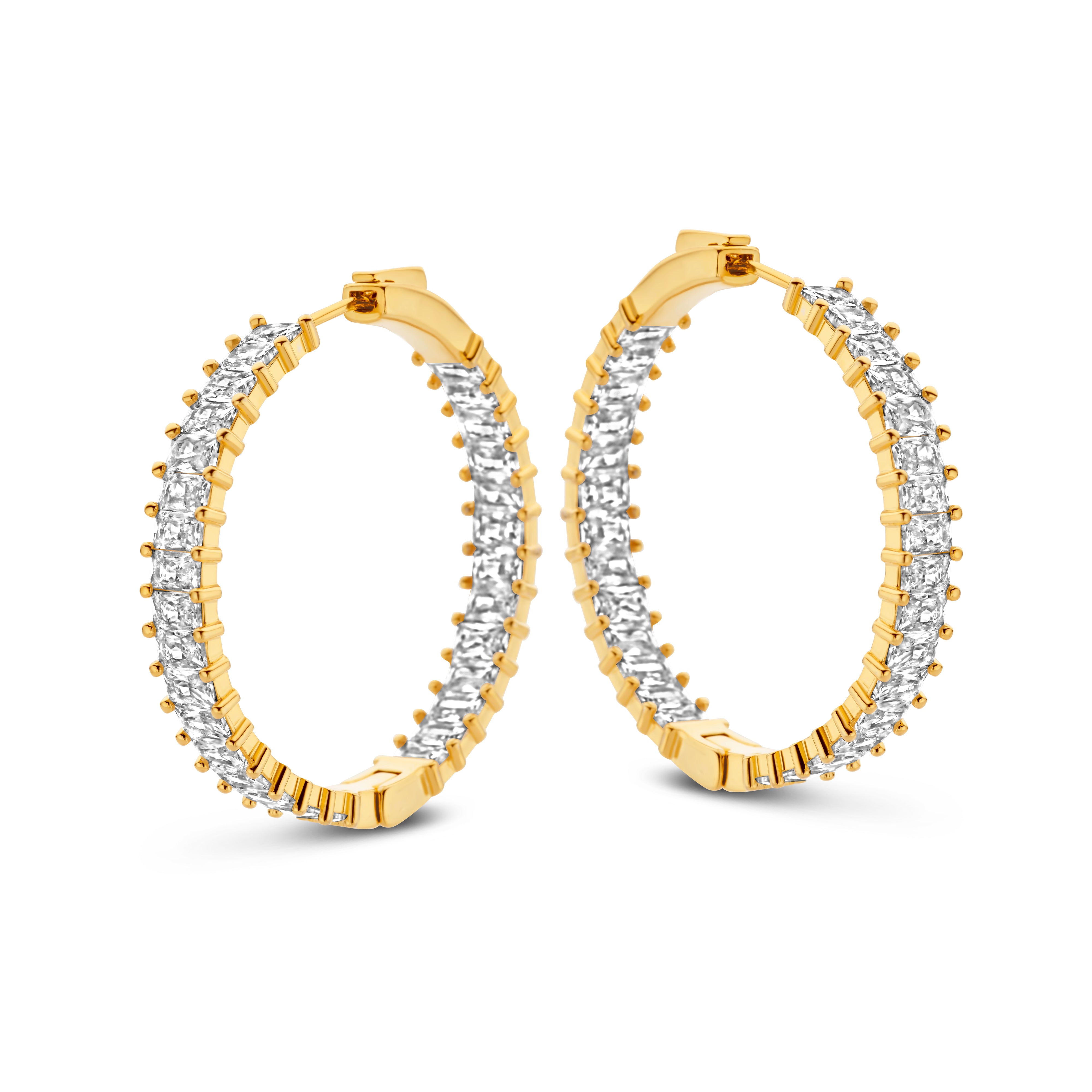 Diamond Baguette Earrings [GOUD]