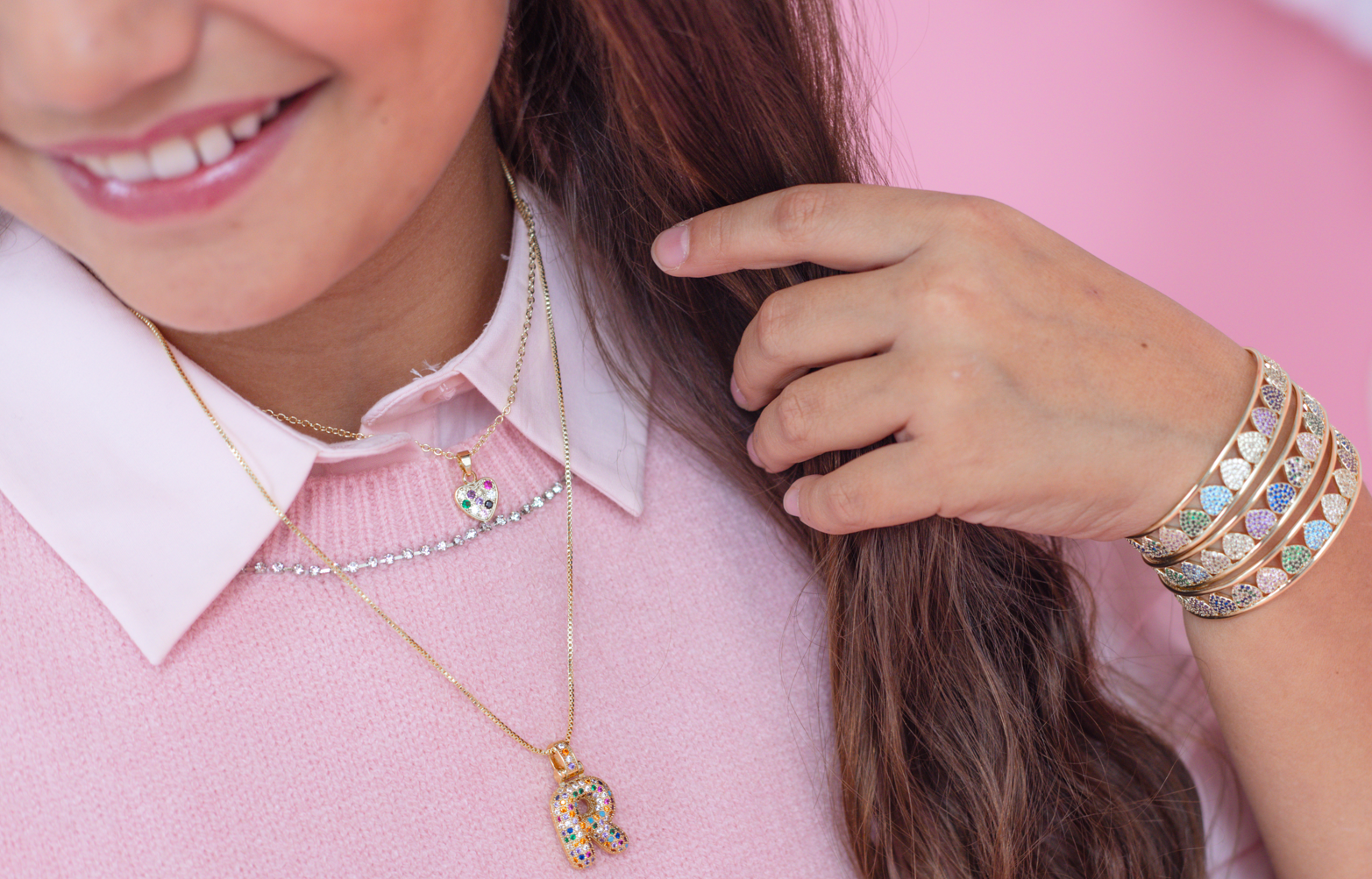 CUSTOMMADE Rainbow Heart Necklace x Roqi & Day