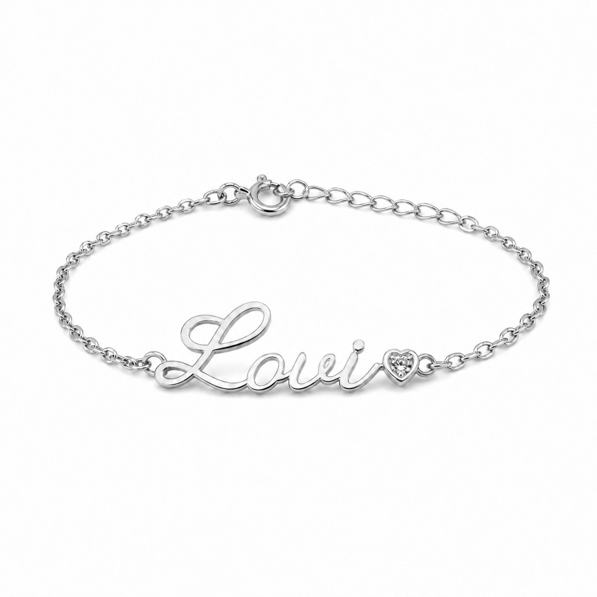 Lovi Baby bracelet in zilver op een witte achtergrond #Kleur_Zilver